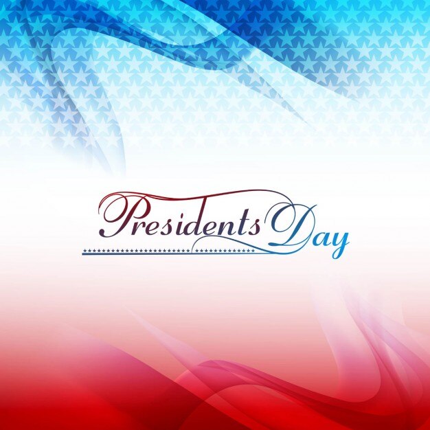 Wavy Presidents Day background with stars