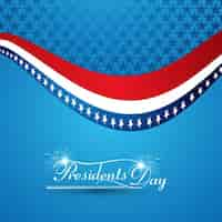 Free vector wavy presidents day design