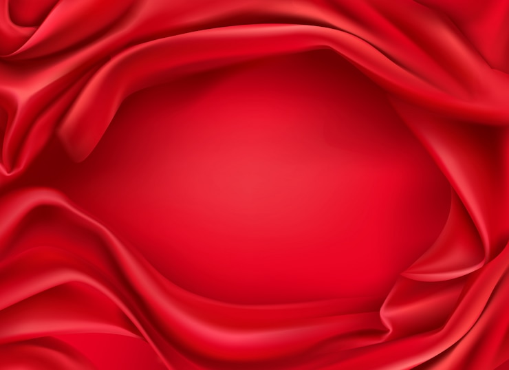Free Vector wavy red silk fabric realistic background