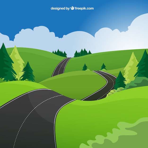 Free vector wavy road