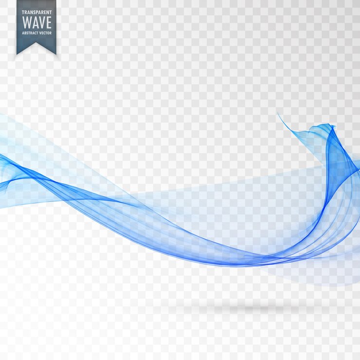 Free Vector wavy shape on transparent background