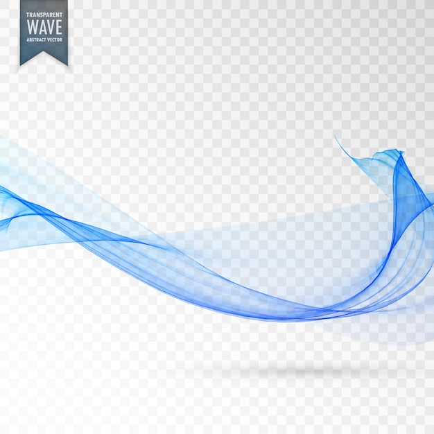 抽象的な青透明な波のベクトルの背景