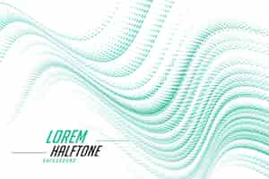 Free vector wavy style halftone texture dotted background for modern backdrop