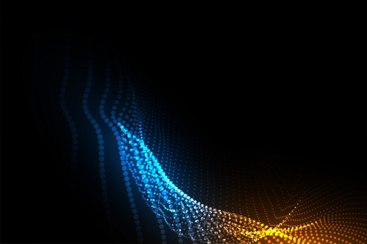 Free Vector wavy style shiny particles wallpaper in dynamic flow motion