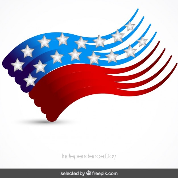 Free vector wavy united states flag