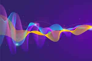 Free vector wavy vibrant background style