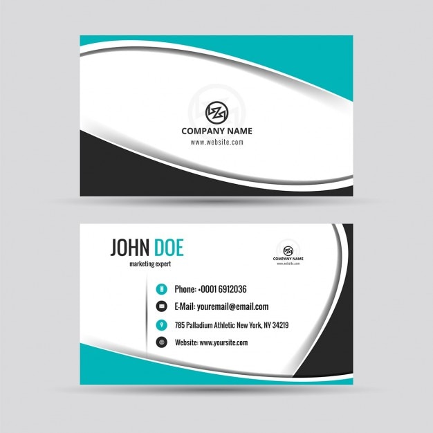 Wavy visiting card