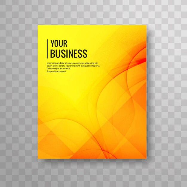 Wavy yellow business brochure