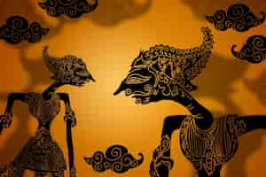 Free vector wayang kulit background