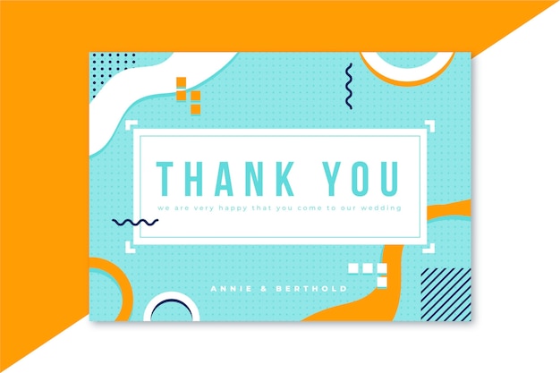 Free vector we are getting married thank you card