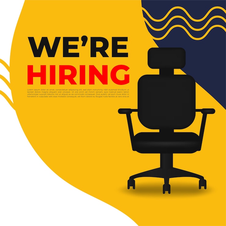 Free Vector we are hiring announcement template design