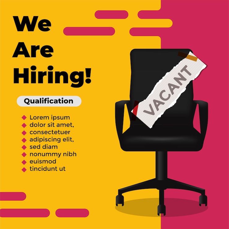 Free Vector we are hiring announcement template design