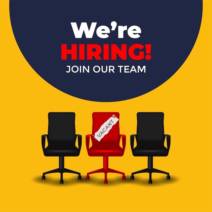 Free Vector we are hiring announcement template design