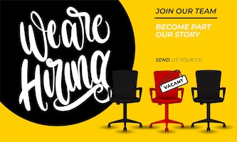 We are hiring announcement template design