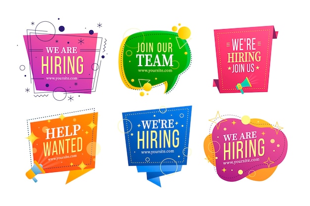 We are hiring banners collection