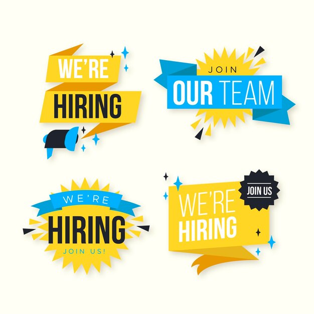 We are hiring banners concept