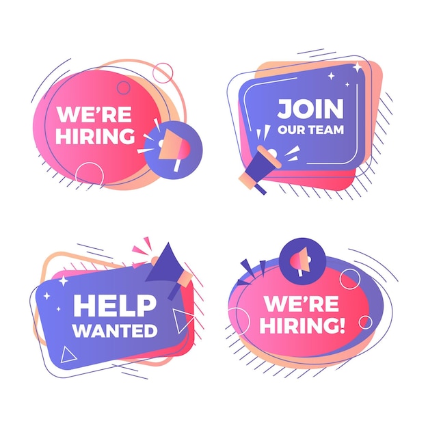 Free vector we are hiring banners