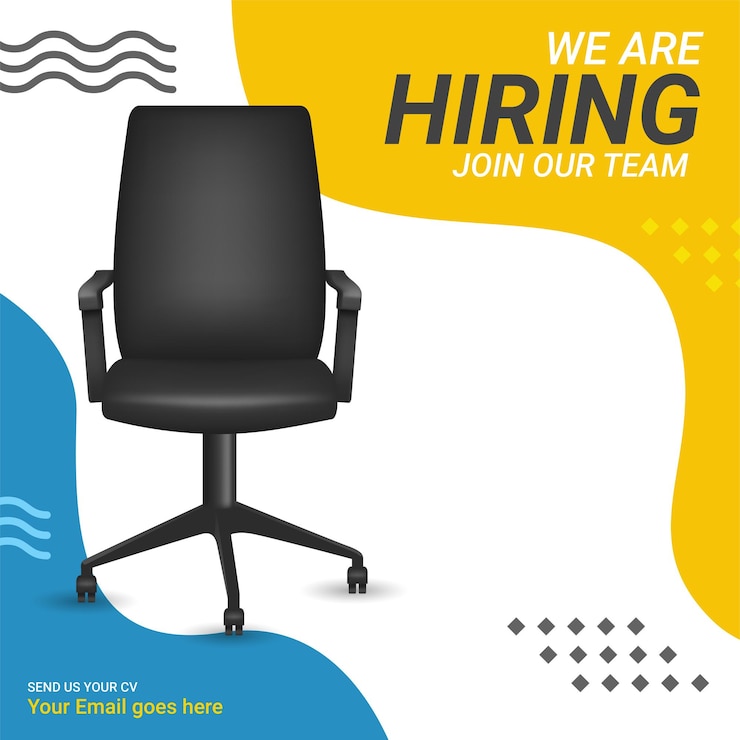 Free Vector we are hiring join our team announcement banner