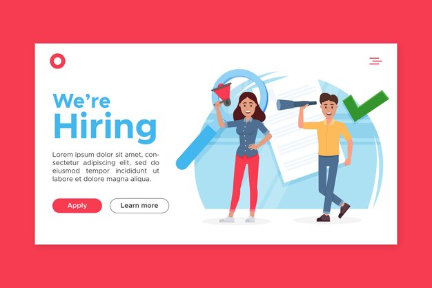 We are hiring landing page template