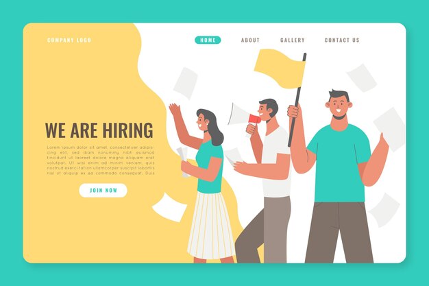 We are hiring landing page theme