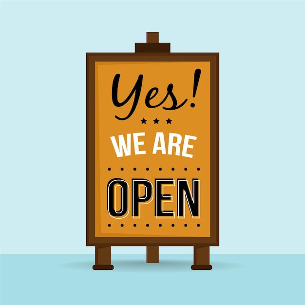 We are open sign concept