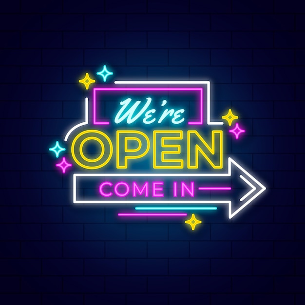 We are open sign design