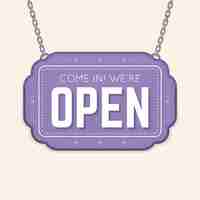 Free vector we are open sign