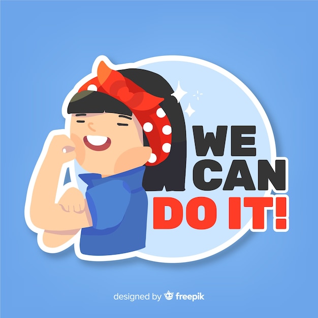 Free vector we can do it!