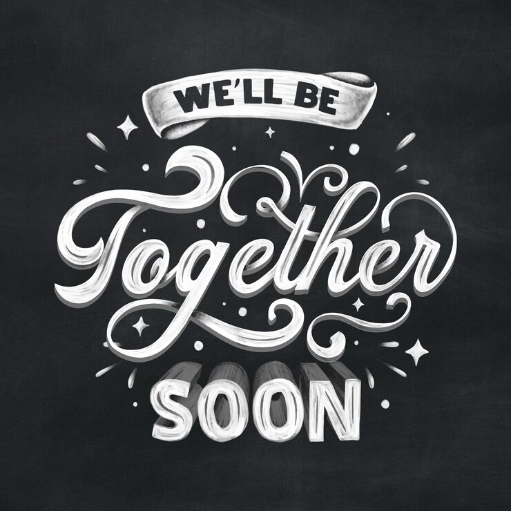 Free Vector we'll be together soon