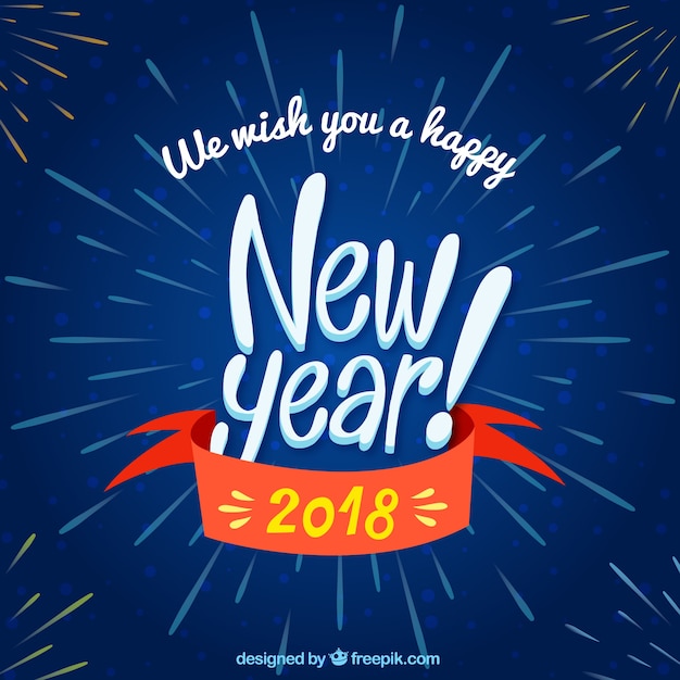 Free vector we wish you a happy new year background