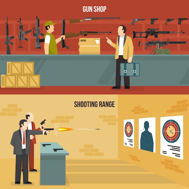 Free vector weapons guns banners