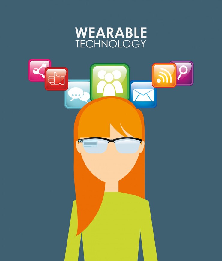 Free Vector wearable technology illustration
