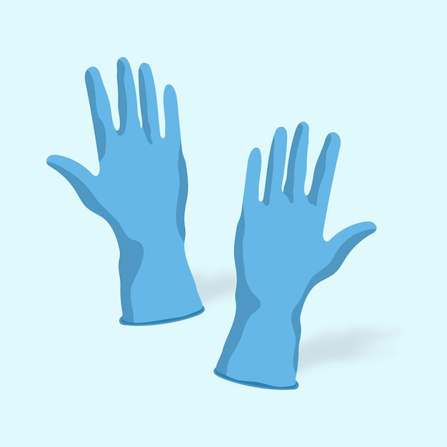 Бесплатное векторное изображение Ношение перчаток для предотвращения распространения переносчика коронавируса