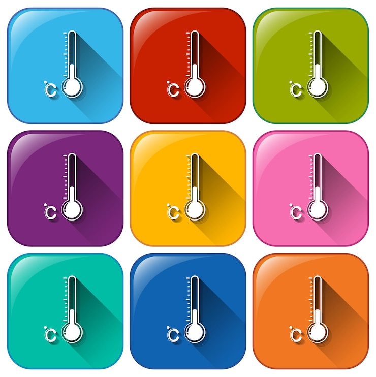 Free Vector weather forecast buttons