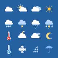 Free vector weather icons collection