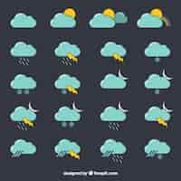 Free vector weather icons collection