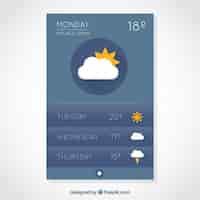 Free vector weather mobile app