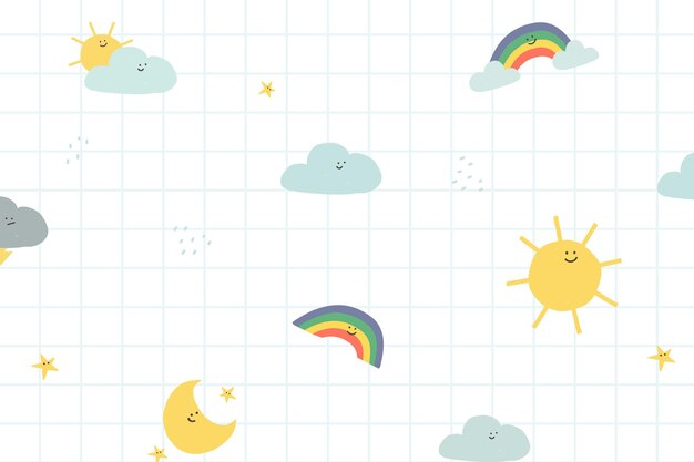 かわいいカラフルな三角形の背景 無料のベクター