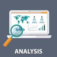 Vettore gratuito web analytics