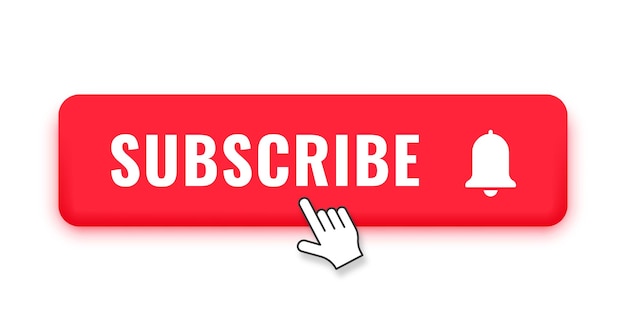 web and app subscribe button for online followers vector