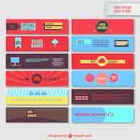 Free vector web banners editable set