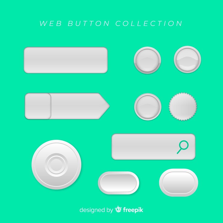 Free Vector web button collection in flat design