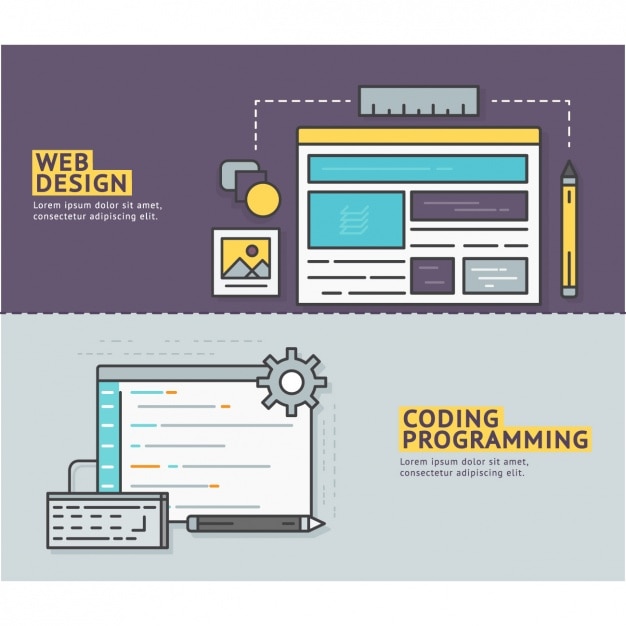 無料ベクター ウェブデザインバナーデザイン