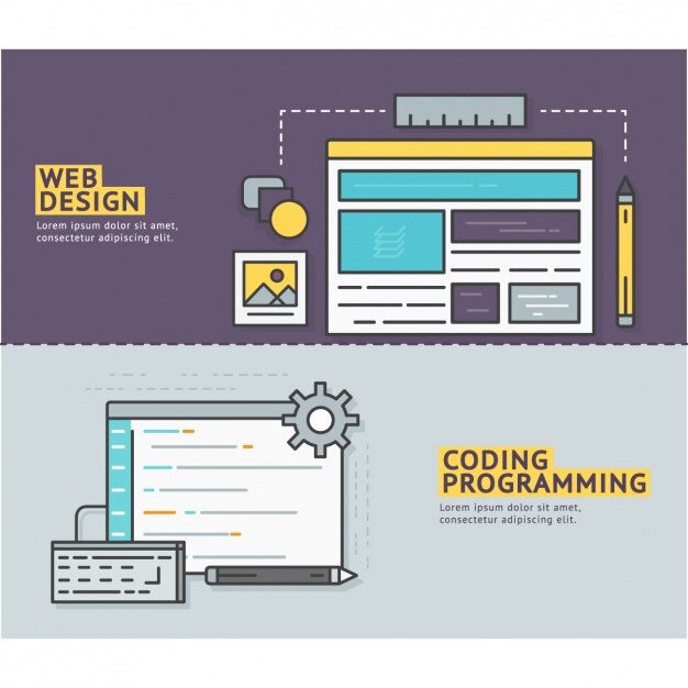 Free Vector web design banners design
