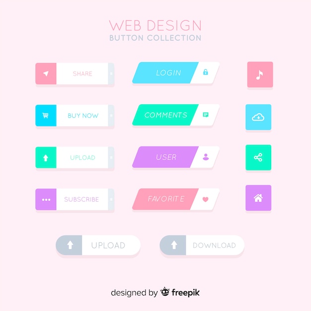 Web design button collection