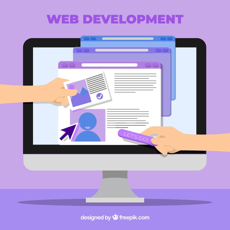 Free Vector web design concept with flat style
