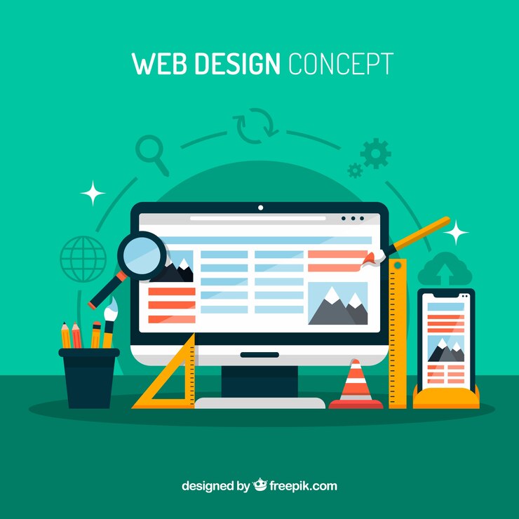 मुफ़्त वेक्टर web design concept