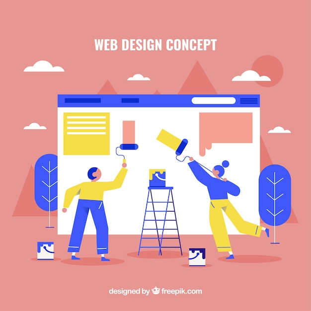 Free vector web design concept