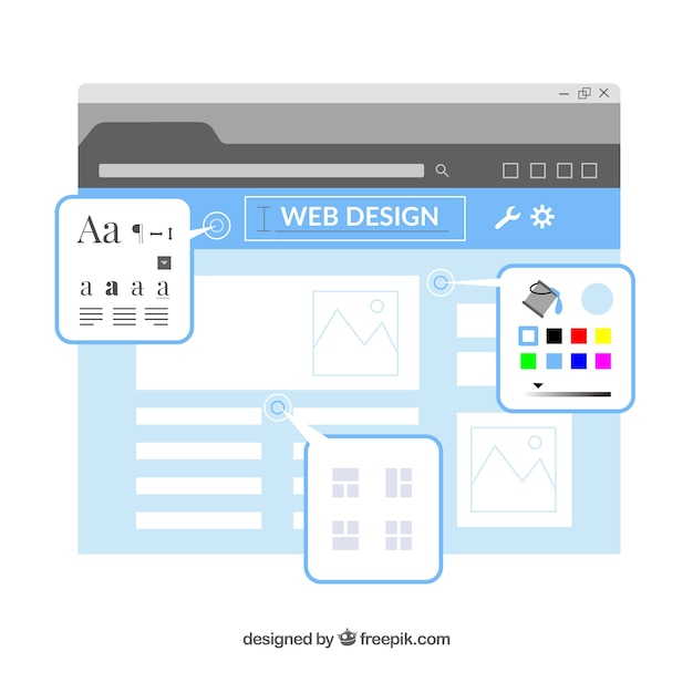 Free vector web design concept