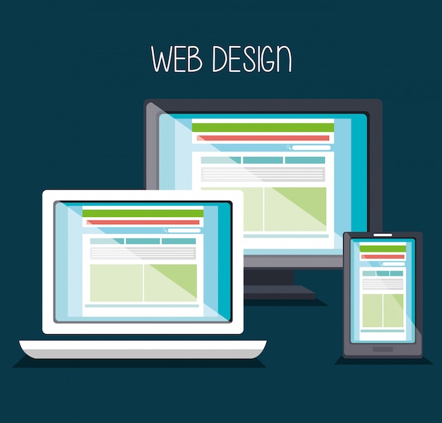 Vettore gratuito sviluppo del web design